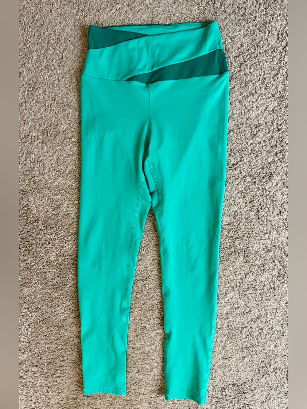 Five the Label Crossover Dance Leggings Green Size Small EUC